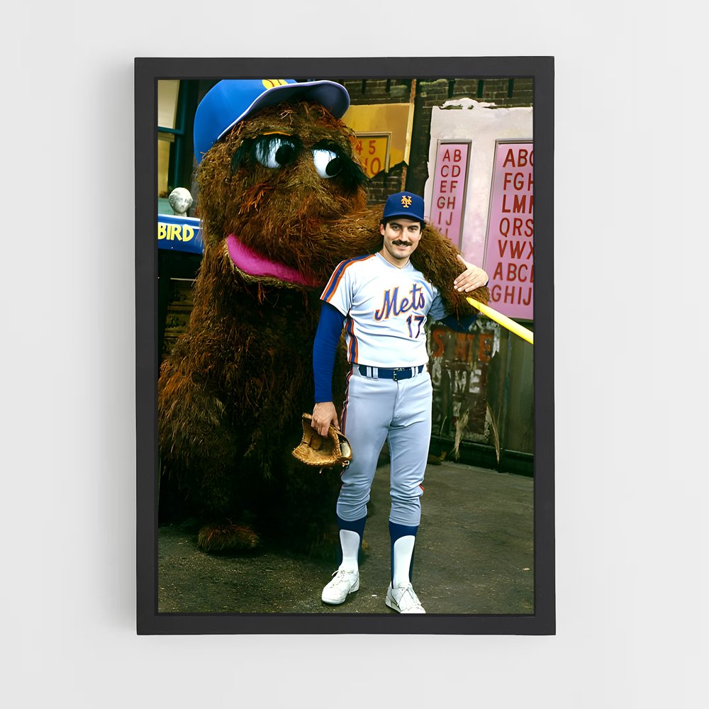 Poster Home Run avec Teddy – affiche Baseball (vue 2)